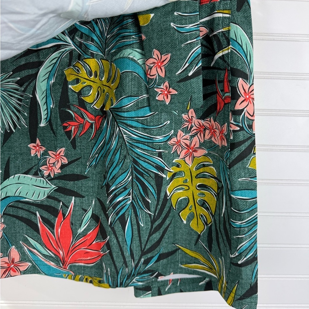 Rip Skirt womens green Tropical Floral wrap skirt, swimsuit coverup. Size M - Picture 5 of 7